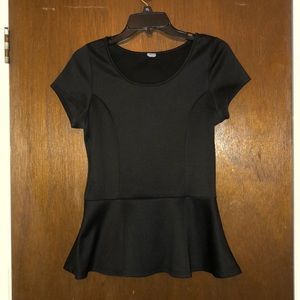 Black peplum top